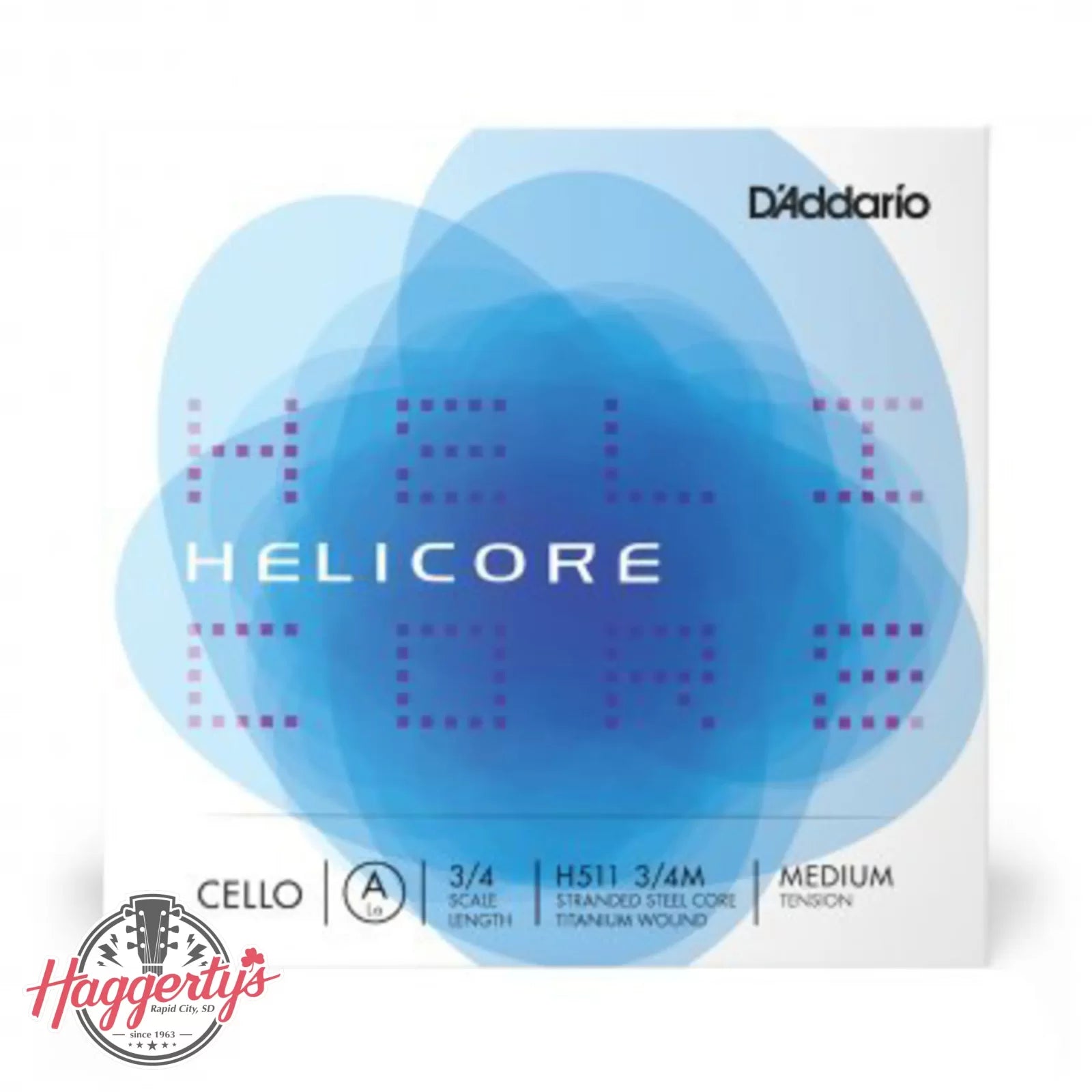 D’Addario Helicore 3/4 Cello Single String A - Medium Tension - H511 3/4M