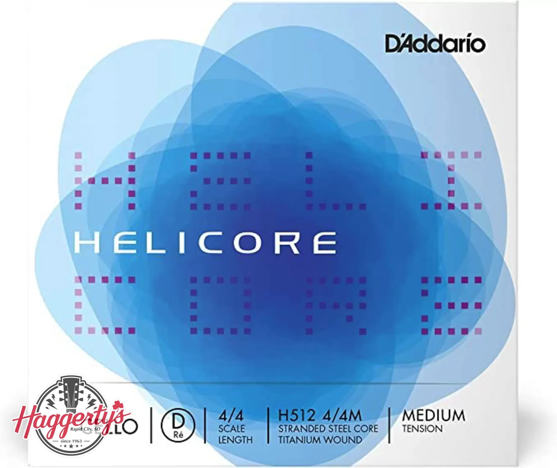 D’Addario Helicore 4/4 Cello Single String D - Medium Tension - H512 4/4M