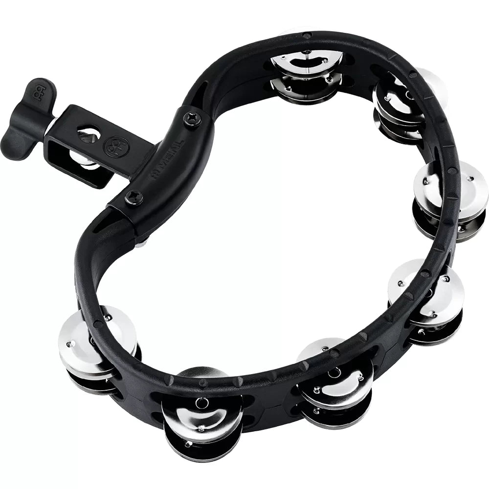 Meinl Percussion Headliner® Series Mountable ABS Tambourine, Dual row, Black, Stainless steel jingles