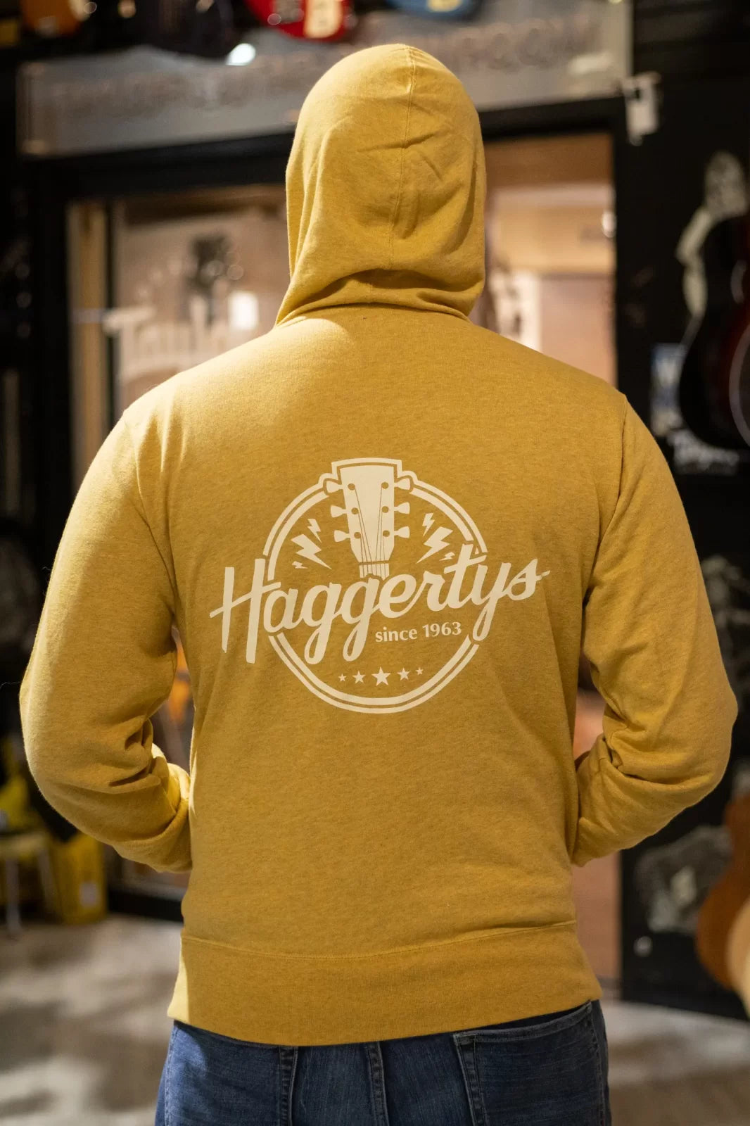 Haggerty's Full Zip Logo Hoodie - Gold (XL)