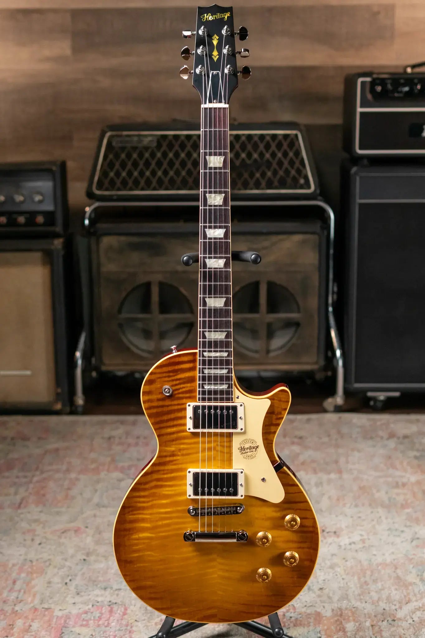 Heritage Custom Shop Core Collection H-150 Electric Guitar - Dirty Lemon Burst with Hardshell Case