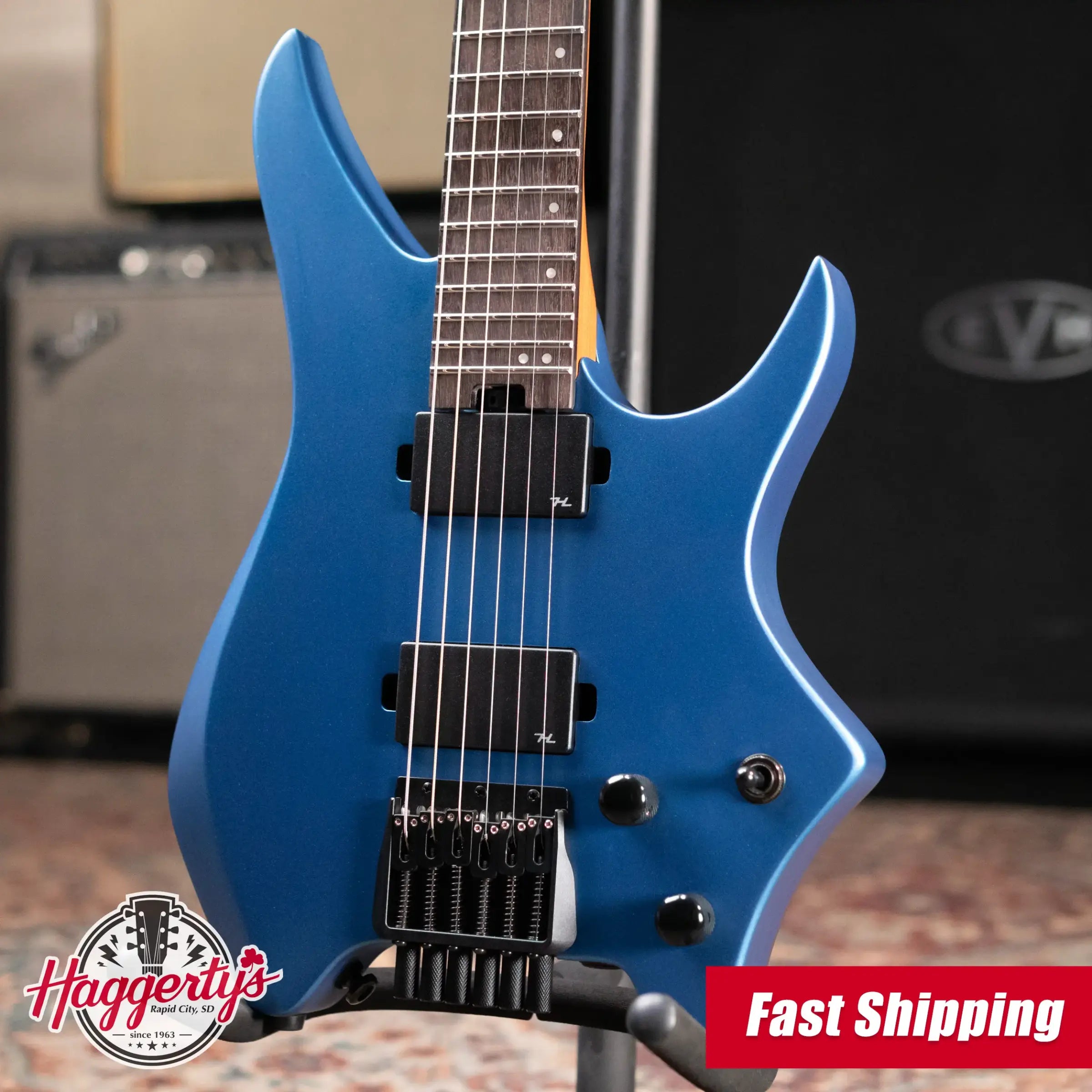 Hils NEXT HN3 Gen 2 Headless Guitar - Electric Blue with Gig Bag - Used