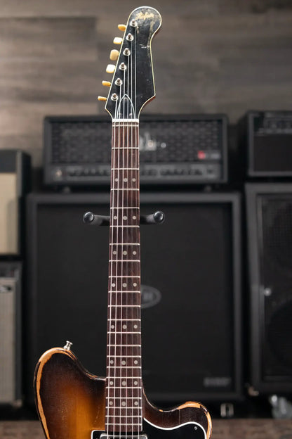 Hofner Rare Vintage 1960 V2 Solid Body Electric Guitar Sunburst with Hardshell Case - Used