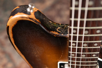 Hofner Rare Vintage 1960 V2 Solid Body Electric Guitar Sunburst with Hardshell Case - Used