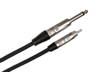 Hosa HPR-010 Pro Unbalanced Interconnect Cable - 1/4" TS to RCA