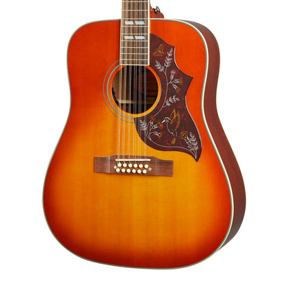 Epiphone Hummingbird 12-String All Solid Acoustic/Electric Guitar - Aged Cherry Sunburst Gloss