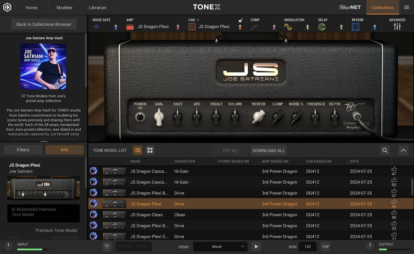 IK Multimedia TONEX ONE Amplifier/Cab/Pedal Modeler - Joe Satriani Limited Edition