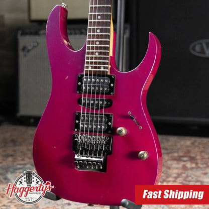 Ibanez 1991 RG570 Electric Guitar - Purple Neon with Hardshell Case - Used