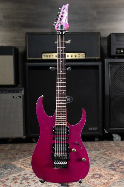 Ibanez 1991 RG570 Electric Guitar - Purple Neon with Hardshell Case - Used