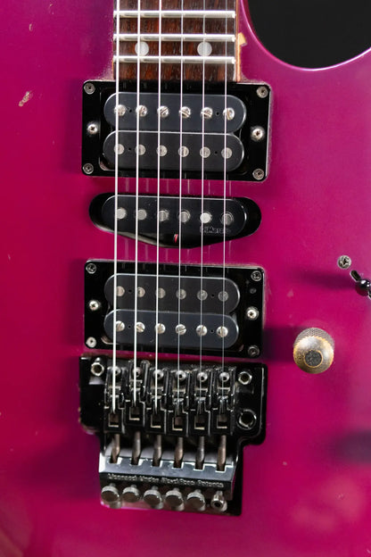 Ibanez 1991 RG570 Electric Guitar - Purple Neon with Hardshell Case - Used