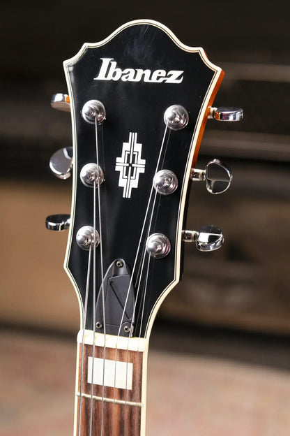 Ibanez AG75 Artcore Hollow Body Electric Guitar Brown Sunburst with Hardshell Case - Used