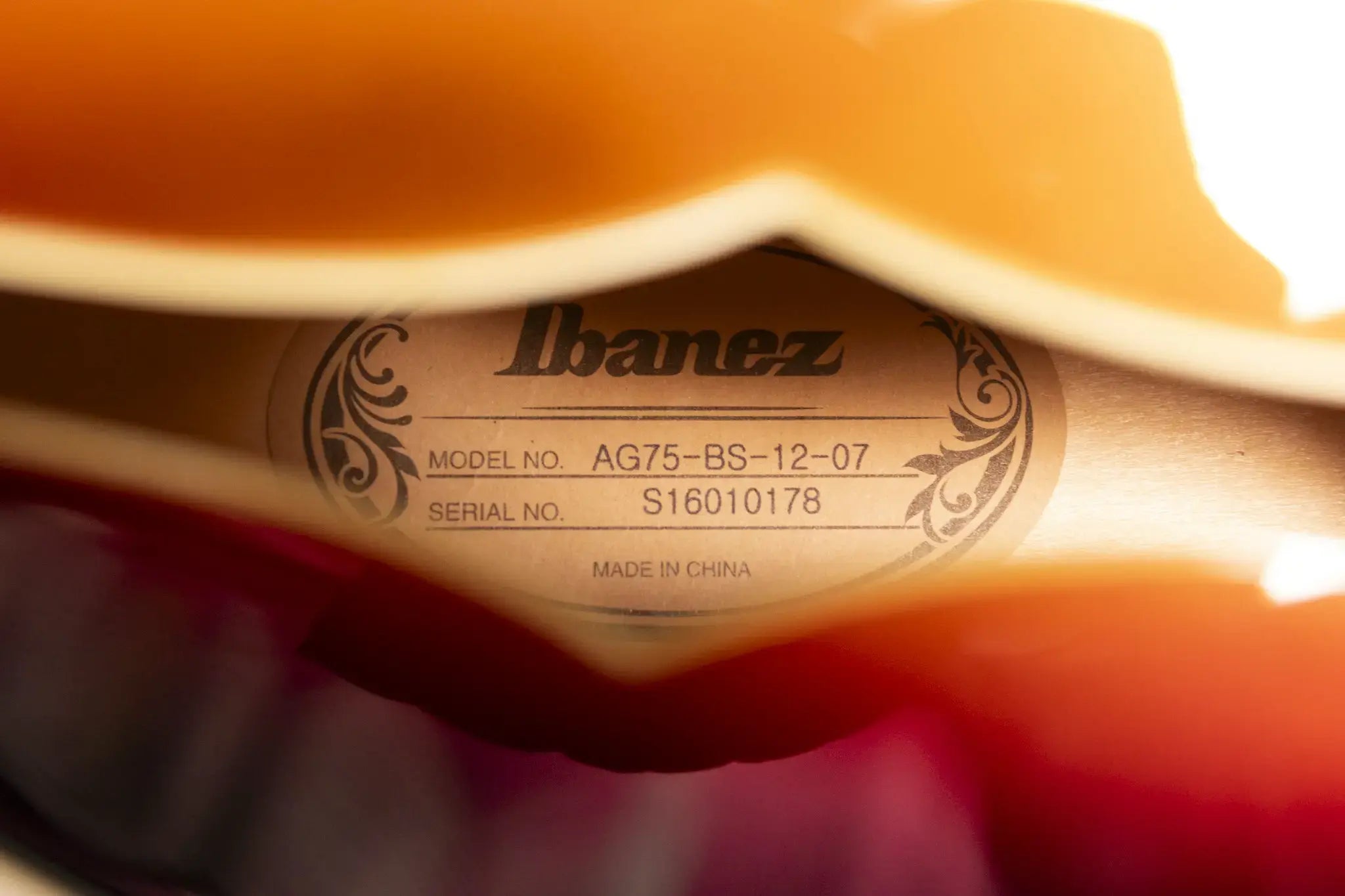 Ibanez AG75 Artcore Hollow Body Electric Guitar Brown Sunburst with Hardshell Case - Used