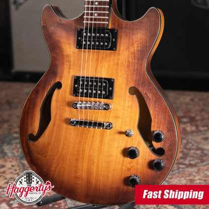 Ibanez AM73B Artcore Semi-Hollow Electric Guitar Tobacco Flat with Hardshell Case - Used