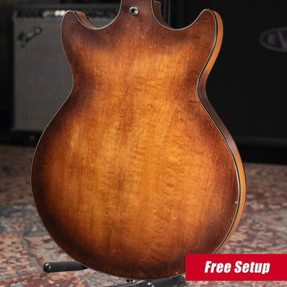 Ibanez AM73B Artcore Semi-Hollow Electric Guitar Tobacco Flat with Hardshell Case - Used