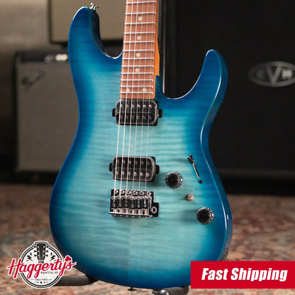 Ibanez AZ24S1F Electric Guitar - Transparent Turquoise Burst
