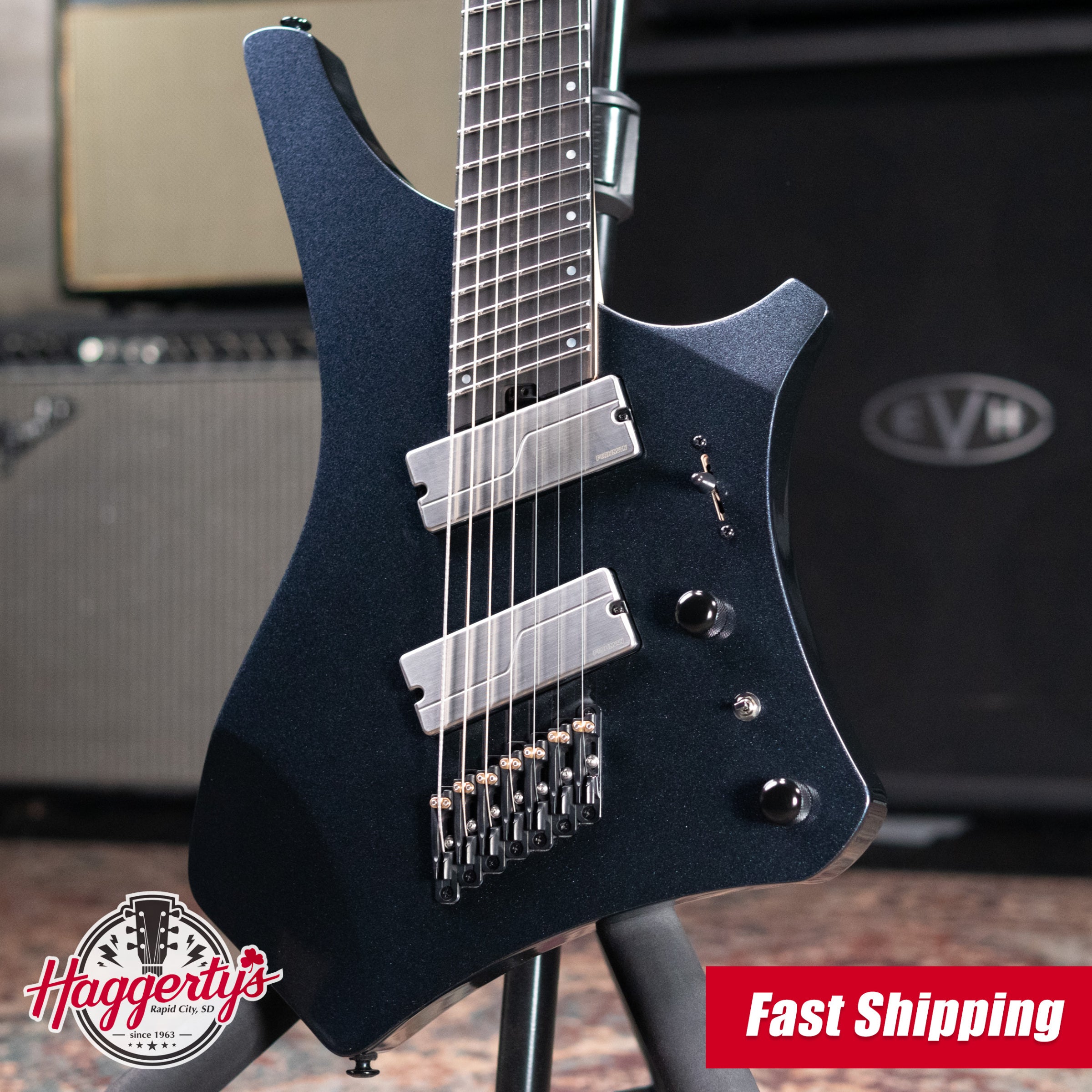 Ibanez Alpha A527 Multi-scale 7-string Electric Guitar - Iron Pewter with Gig Bag