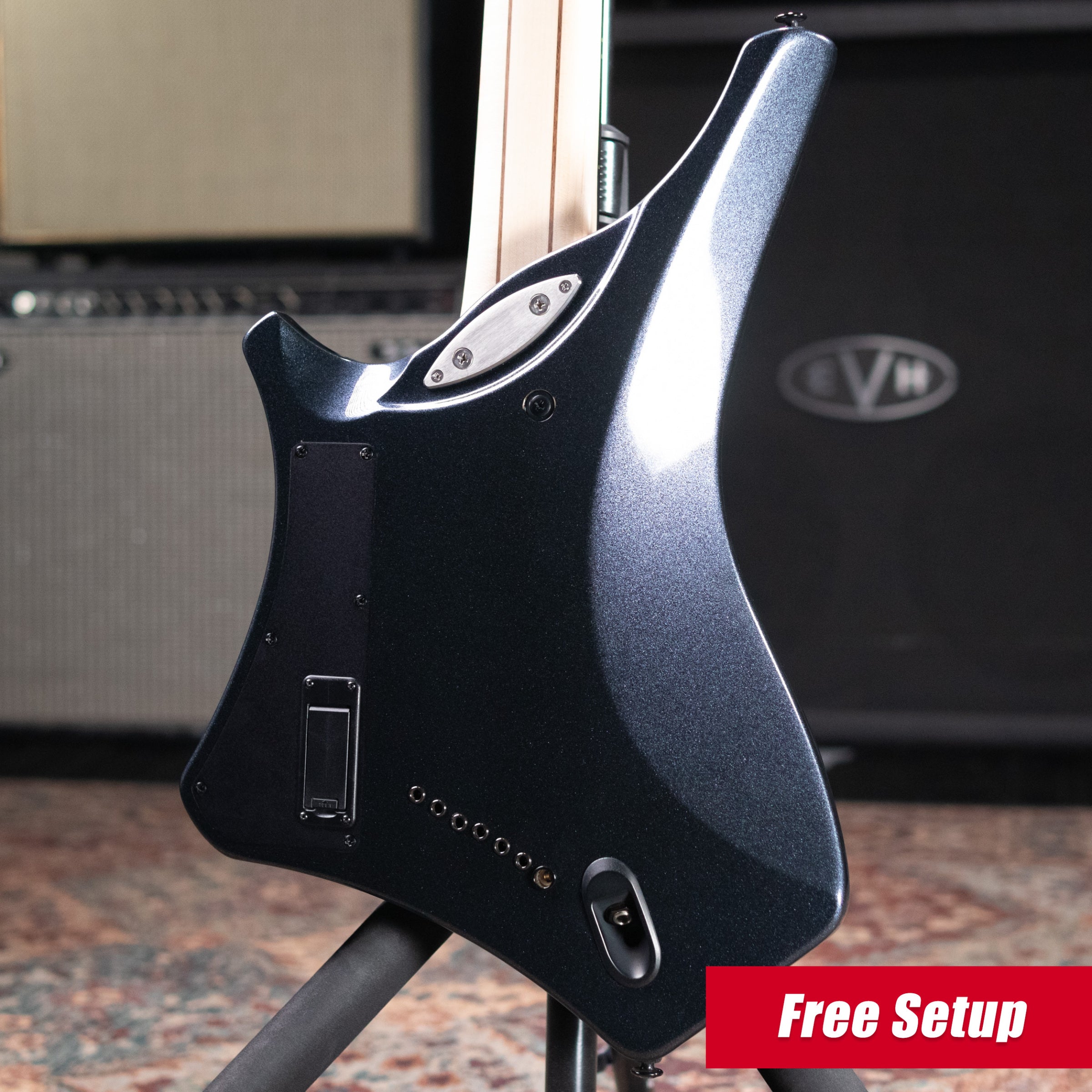 Ibanez Alpha A527 Multi-scale 7-string Electric Guitar - Iron Pewter with Gig Bag