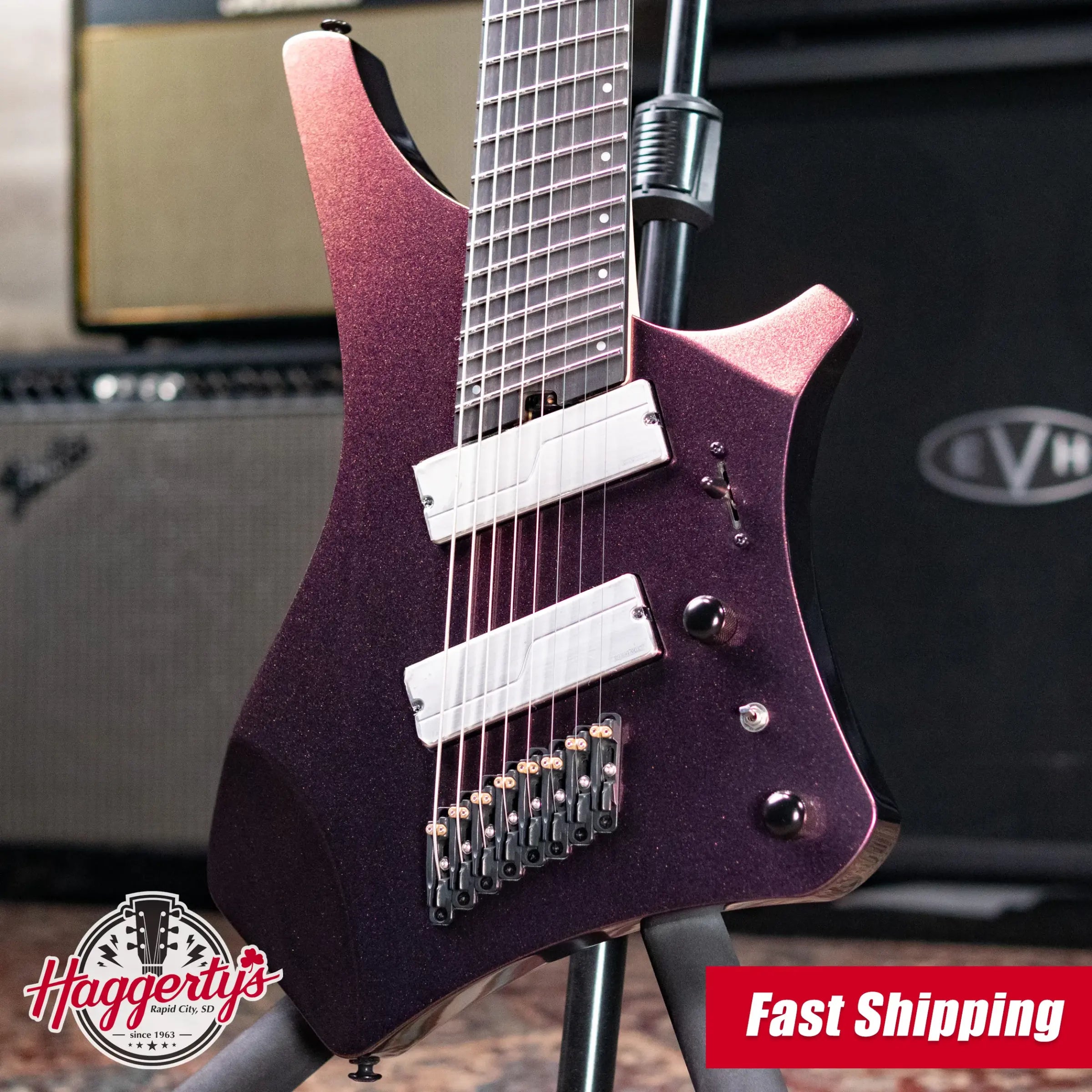 Ibanez Alpha A528 Multi-Scale 8-String Electric Guitar - Coral Mirage with Gig Bag