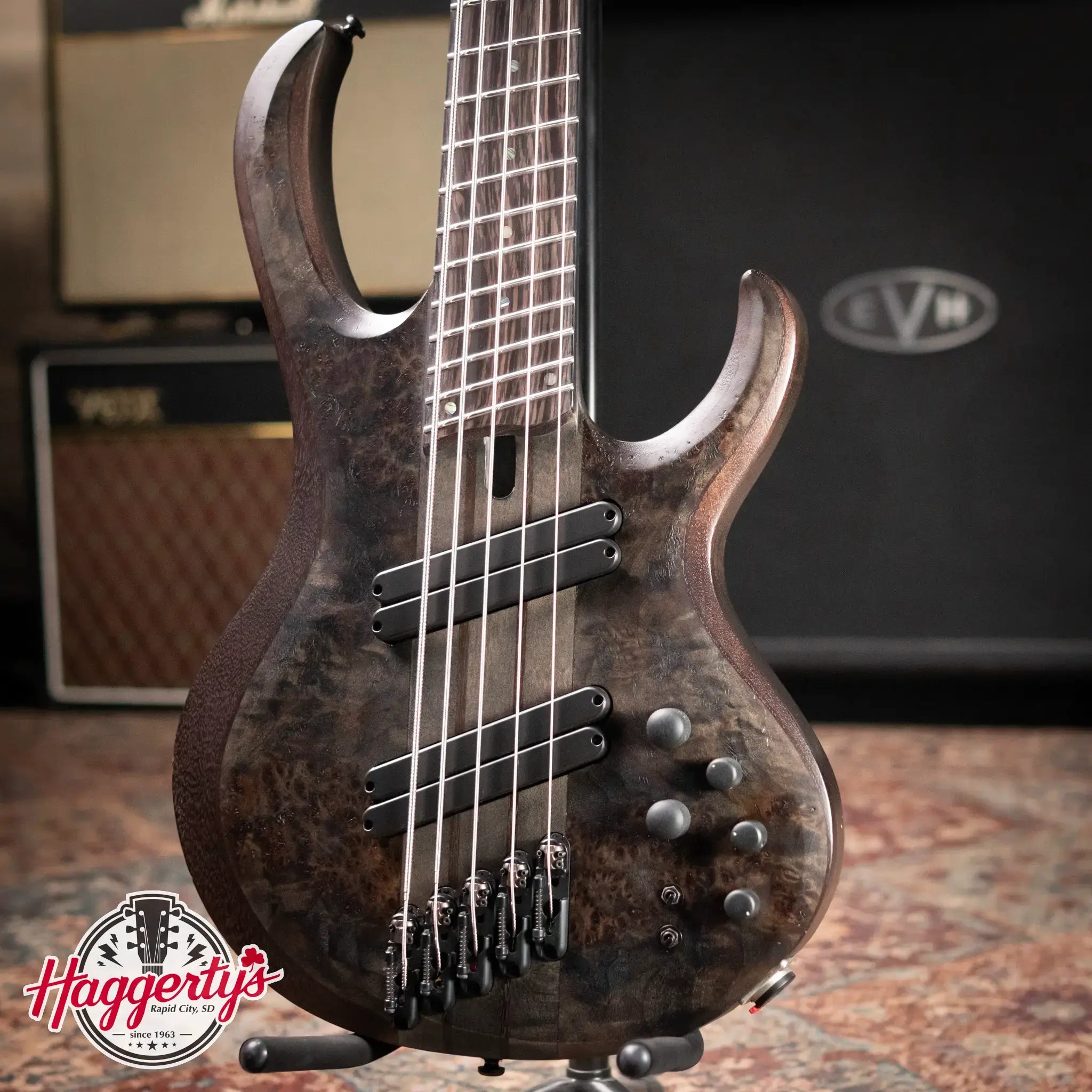 Ibanez BTB805MSTGF BTB Bass Workshop 5-String Electric Bass - Transparent Gray Flat with Case - Used