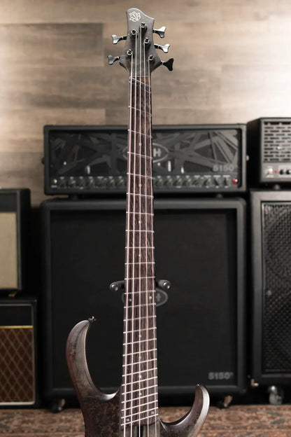 Ibanez BTB805MSTGF BTB Bass Workshop 5-String Electric Bass - Transparent Gray Flat with Case - Used