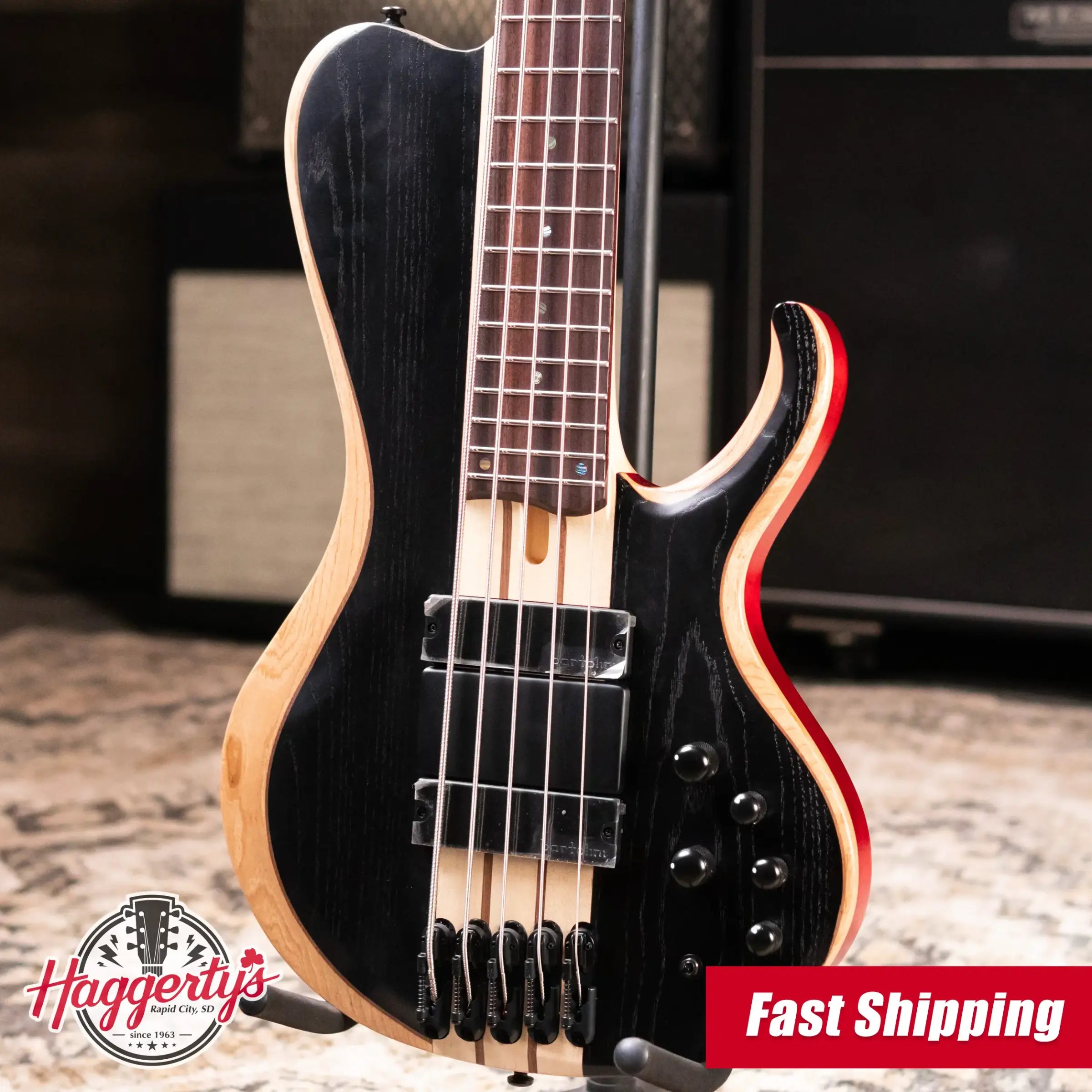 Ibanez BTB865SCWKL 5-String Electric Bass - Weathered Black Low Gloss