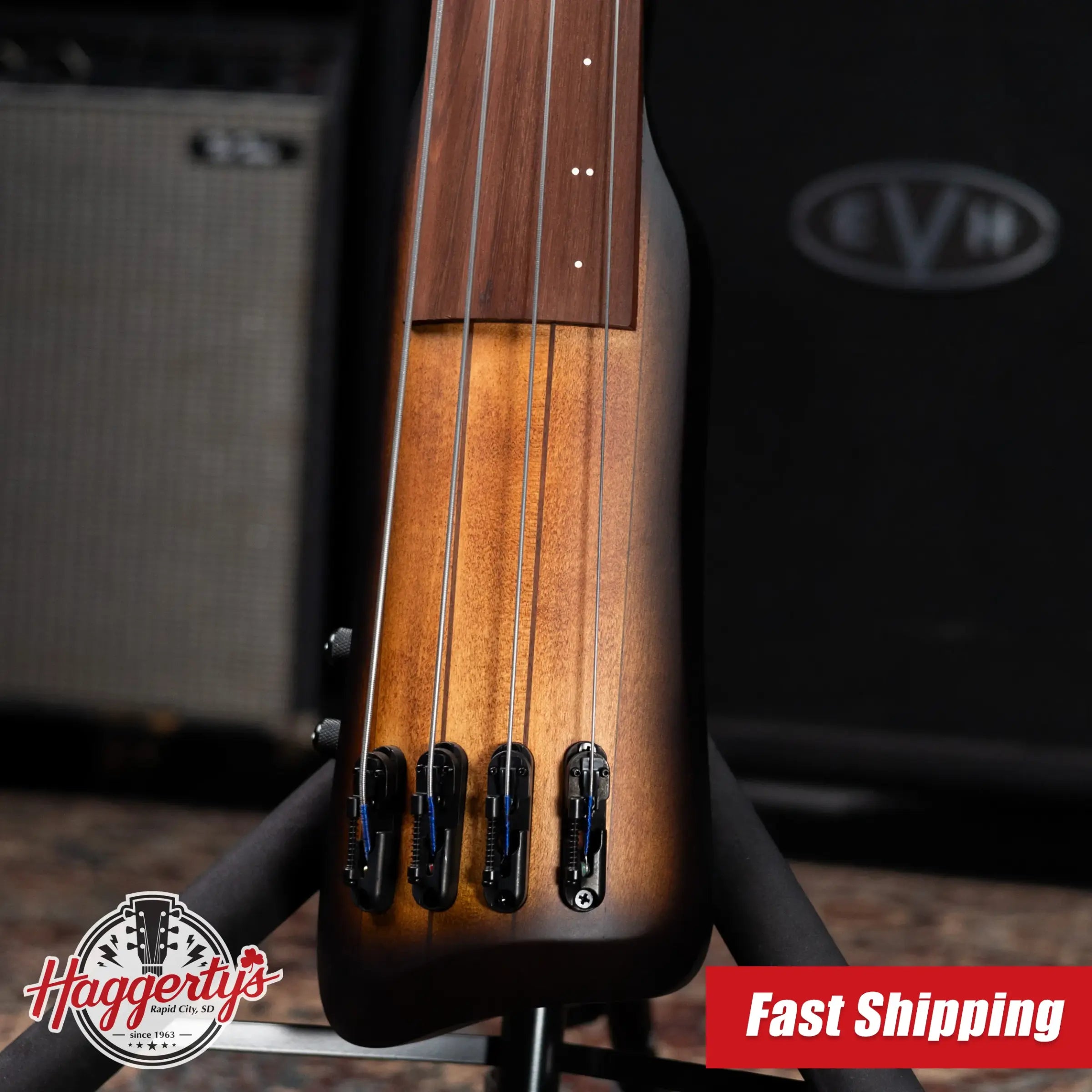 Ibanez Bass Workshop UB804 4-String Electric Upright Bass - Mahogany Oil Burst with Gig Bag