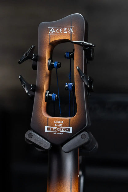 Ibanez Bass Workshop UB804 4-String Electric Upright Bass - Mahogany Oil Burst with Gig Bag