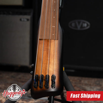 Ibanez Bass Workshop UB804 4-String Electric Upright Bass - Mahogany Oil Burst with Gig Bag