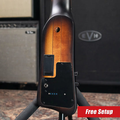 Ibanez Bass Workshop UB804 4-String Electric Upright Bass - Mahogany Oil Burst with Softshell Case