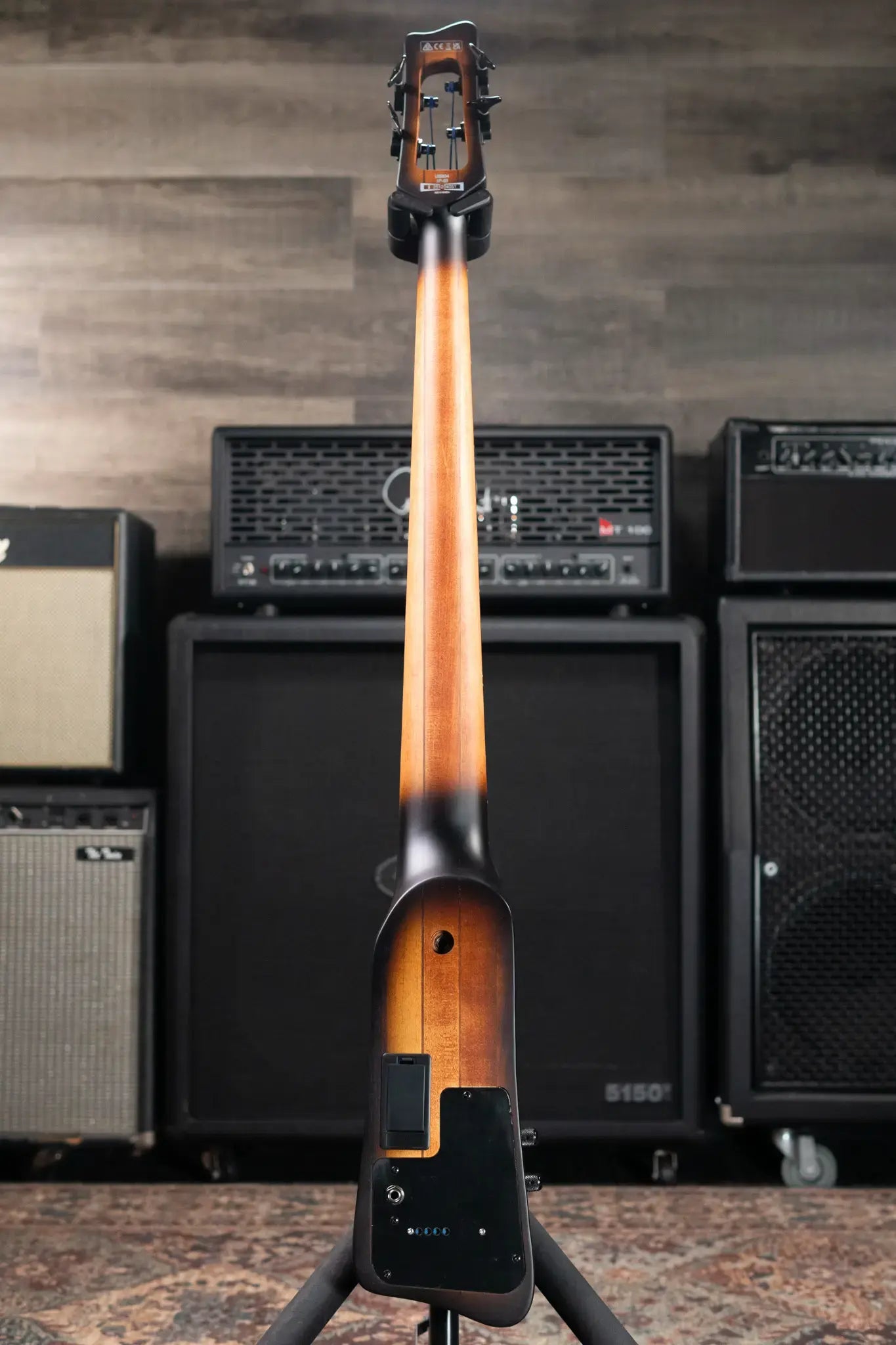 Ibanez Bass Workshop UB804 4-String Electric Upright Bass - Mahogany Oil Burst with Softshell Case