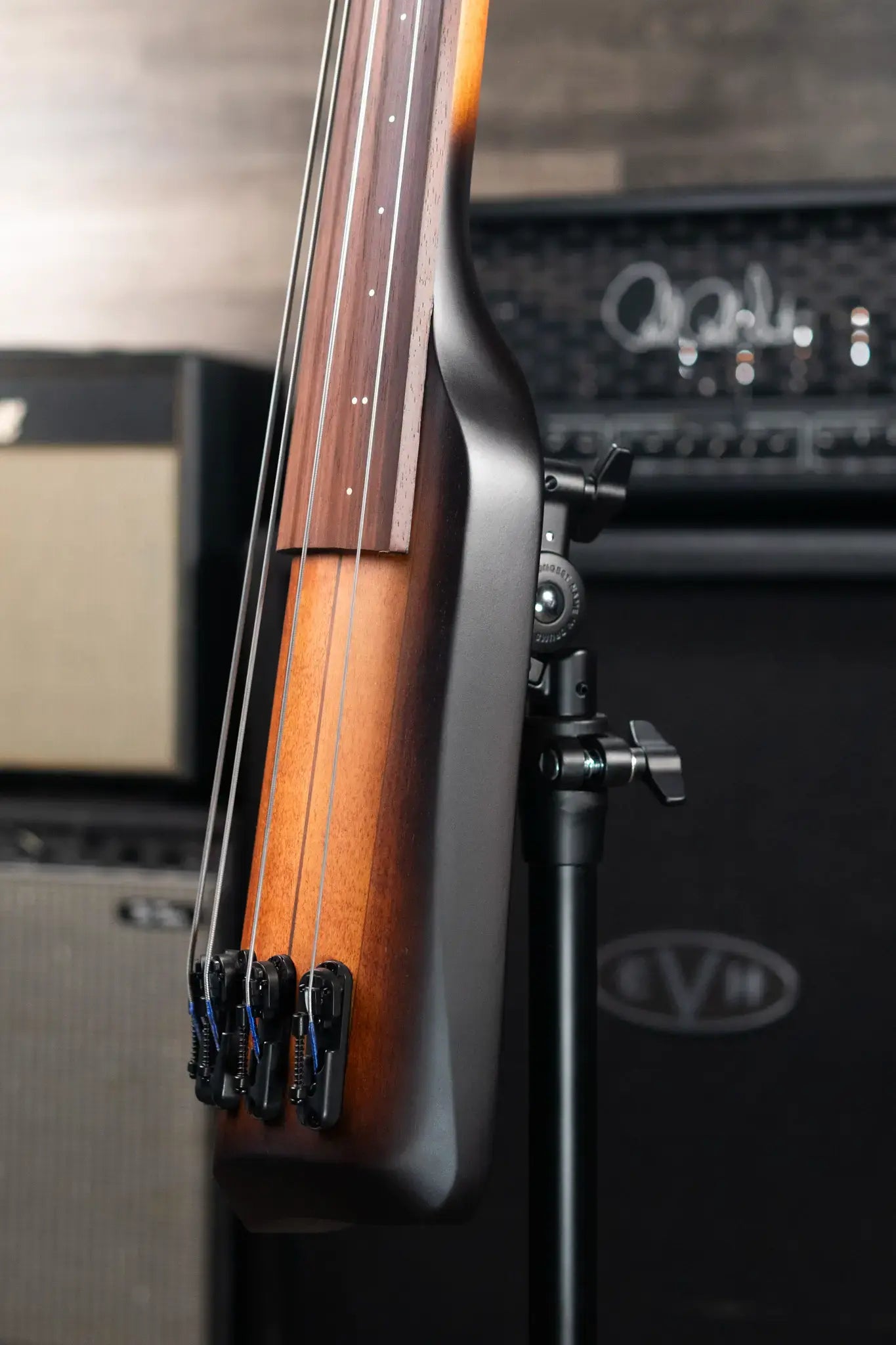 Ibanez Bass Workshop UB804 4-String Electric Upright Bass - Mahogany Oil Burst with Softshell Case