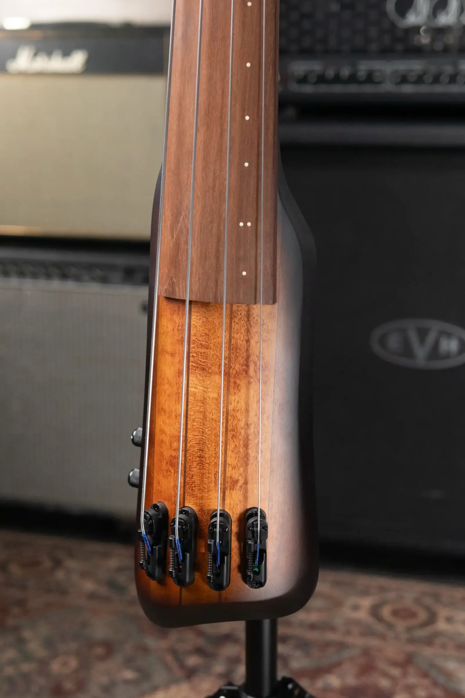 Ibanez Bass Workshop UB804 4-String Electric Upright Bass - Mahogany Oil Burst with Softshell Case