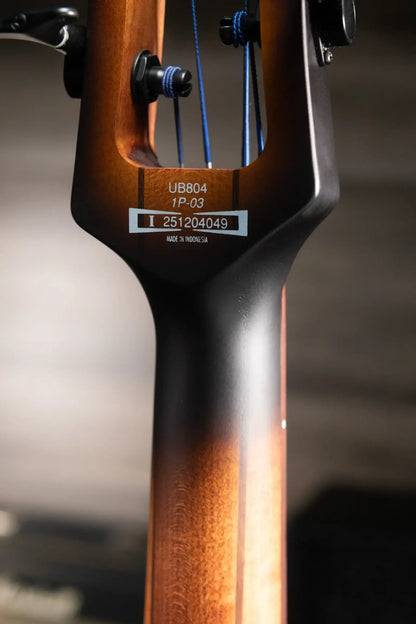 Ibanez Bass Workshop UB804 4-String Electric Upright Bass - Mahogany Oil Burst with Softshell Case