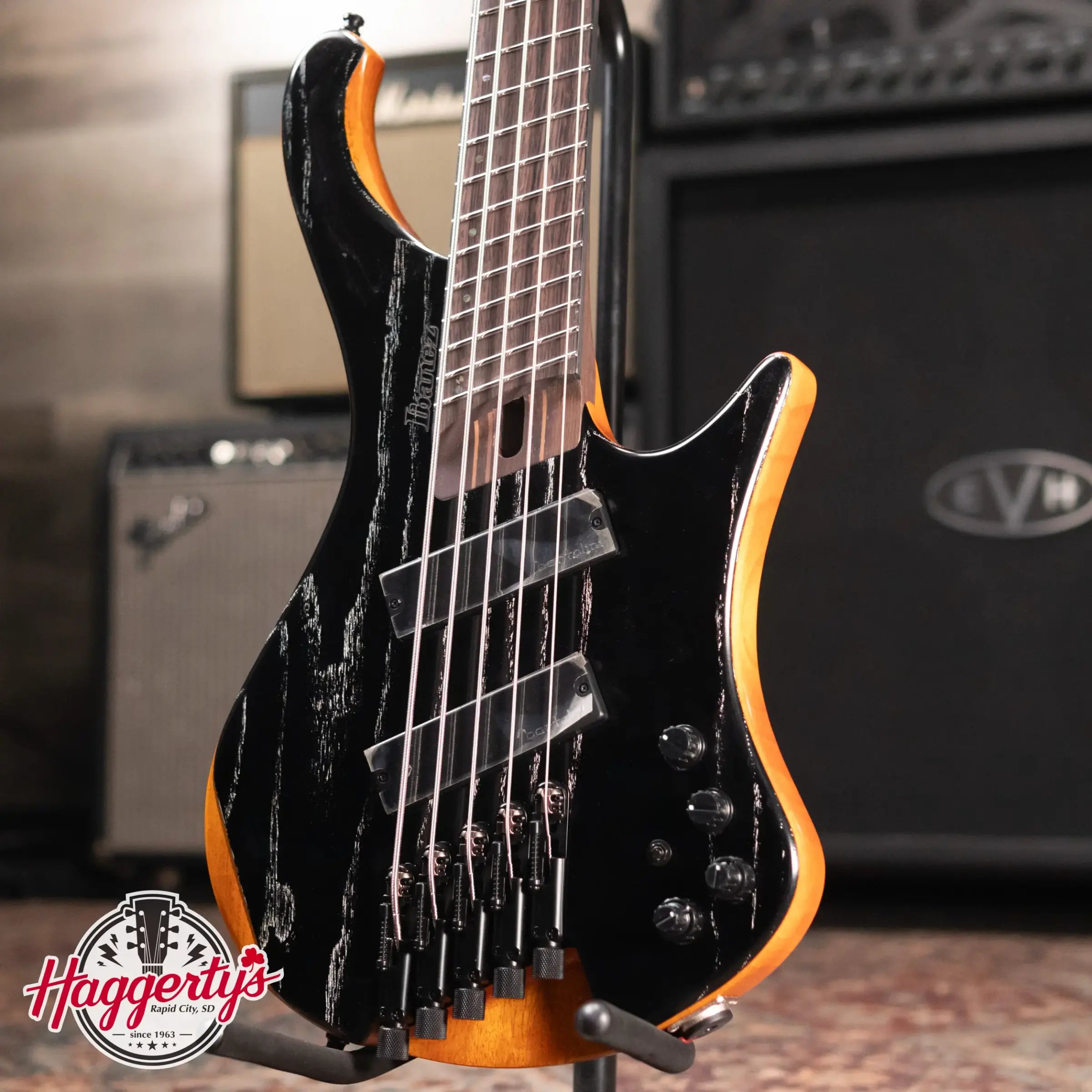 Ibanez EHB1135MS 5-String Multi Scale Electric Bass - Silver Wave Black Low Gloss