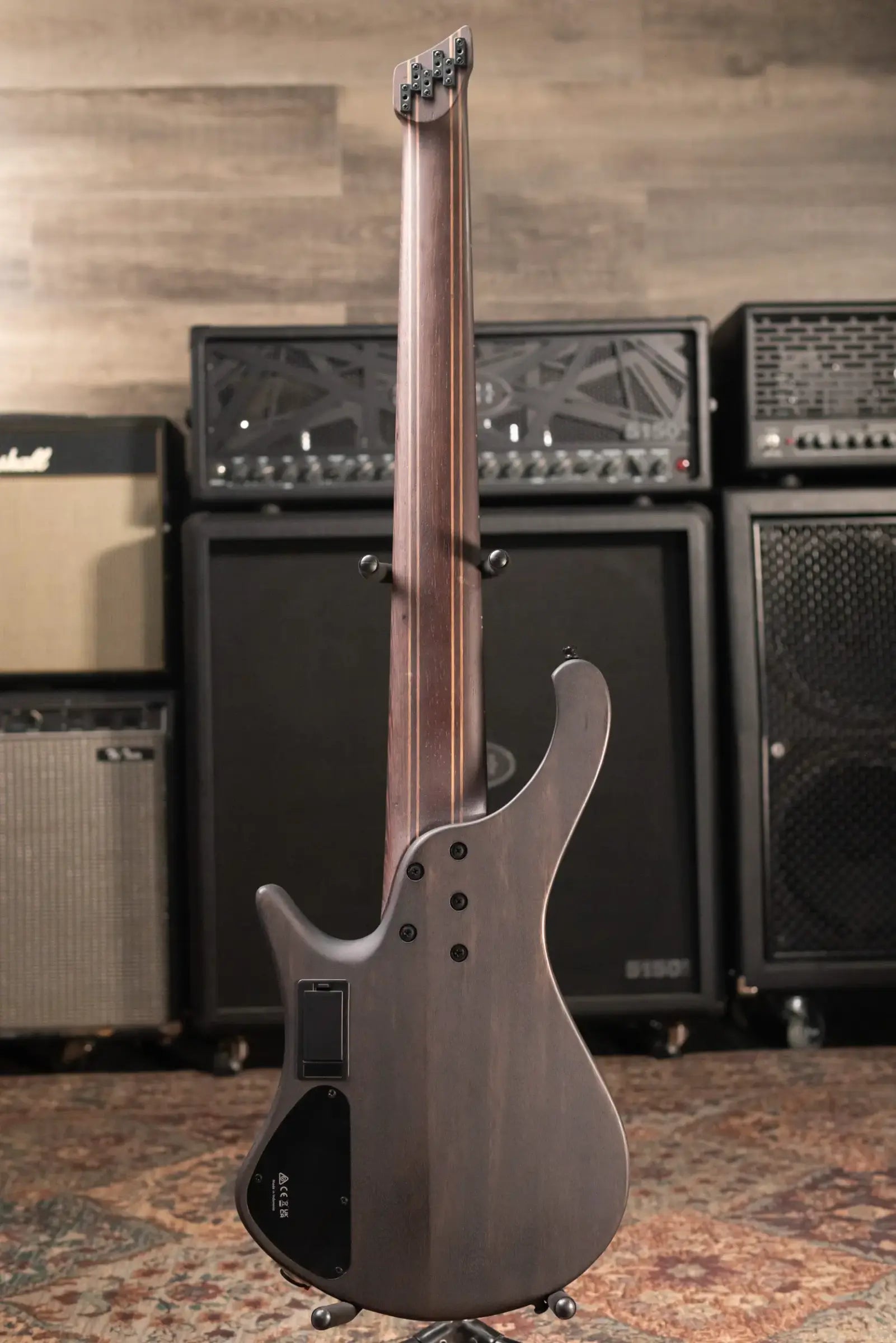 Ibanez EHB1506MS 6-String Electric Bass - Black Ice Flat with Gig Bag - Floor Model