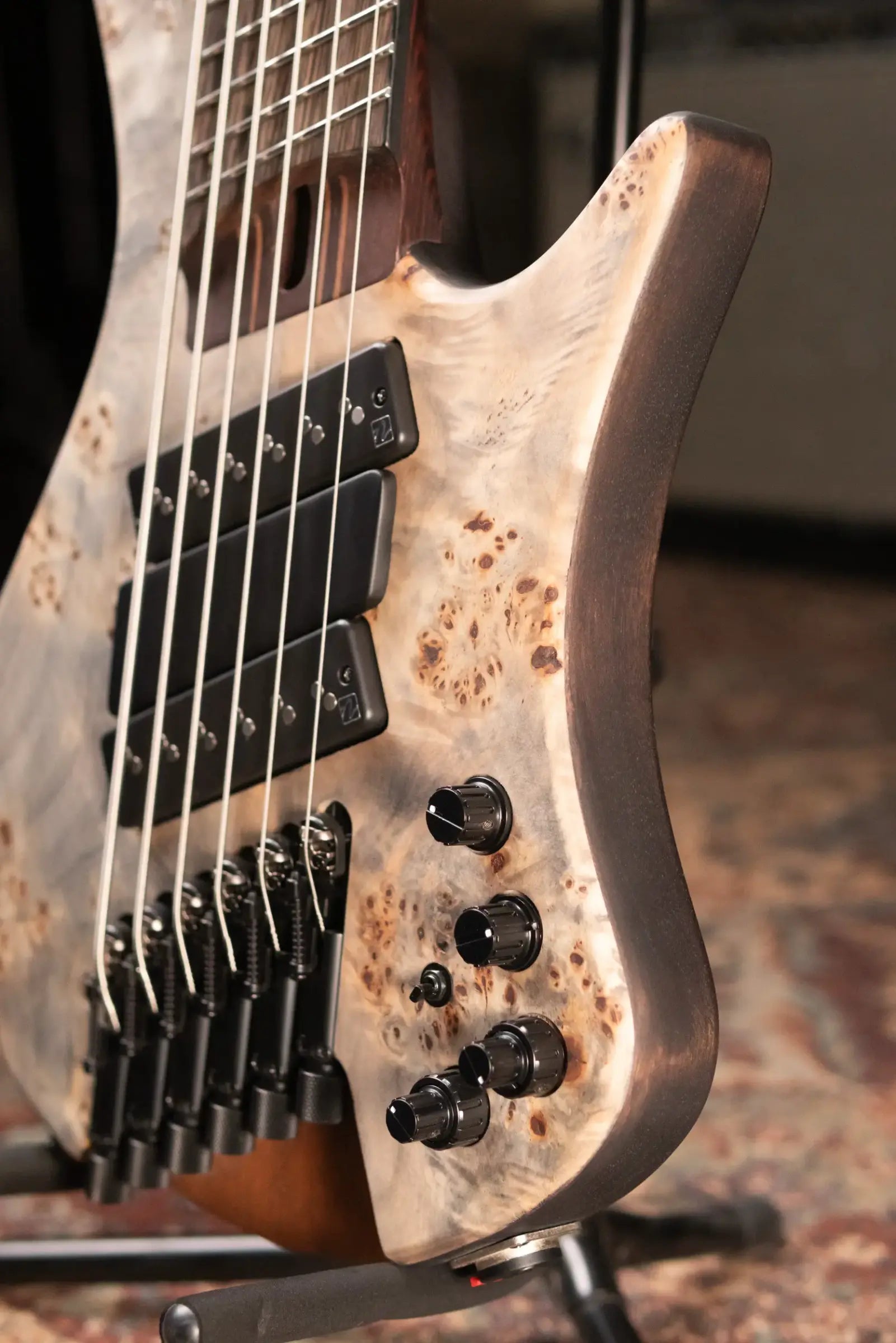 Ibanez EHB1506MS 6-String Electric Bass - Black Ice Flat with Gig Bag - Floor Model