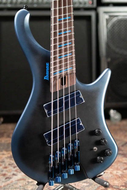 Ibanez EHB5MSBSP 5-String Multi Scale Electric Bass - Midnight Arctic Ocean Matte with Gig Bag