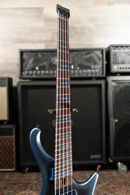 Ibanez EHB5MSBSP 5-String Multi Scale Electric Bass - Midnight Arctic Ocean Matte with Gig Bag