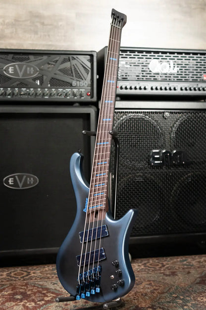 Ibanez EHB5MSBSP 5-String Multi Scale Electric Bass - Midnight Arctic Ocean Matte with Gig Bag