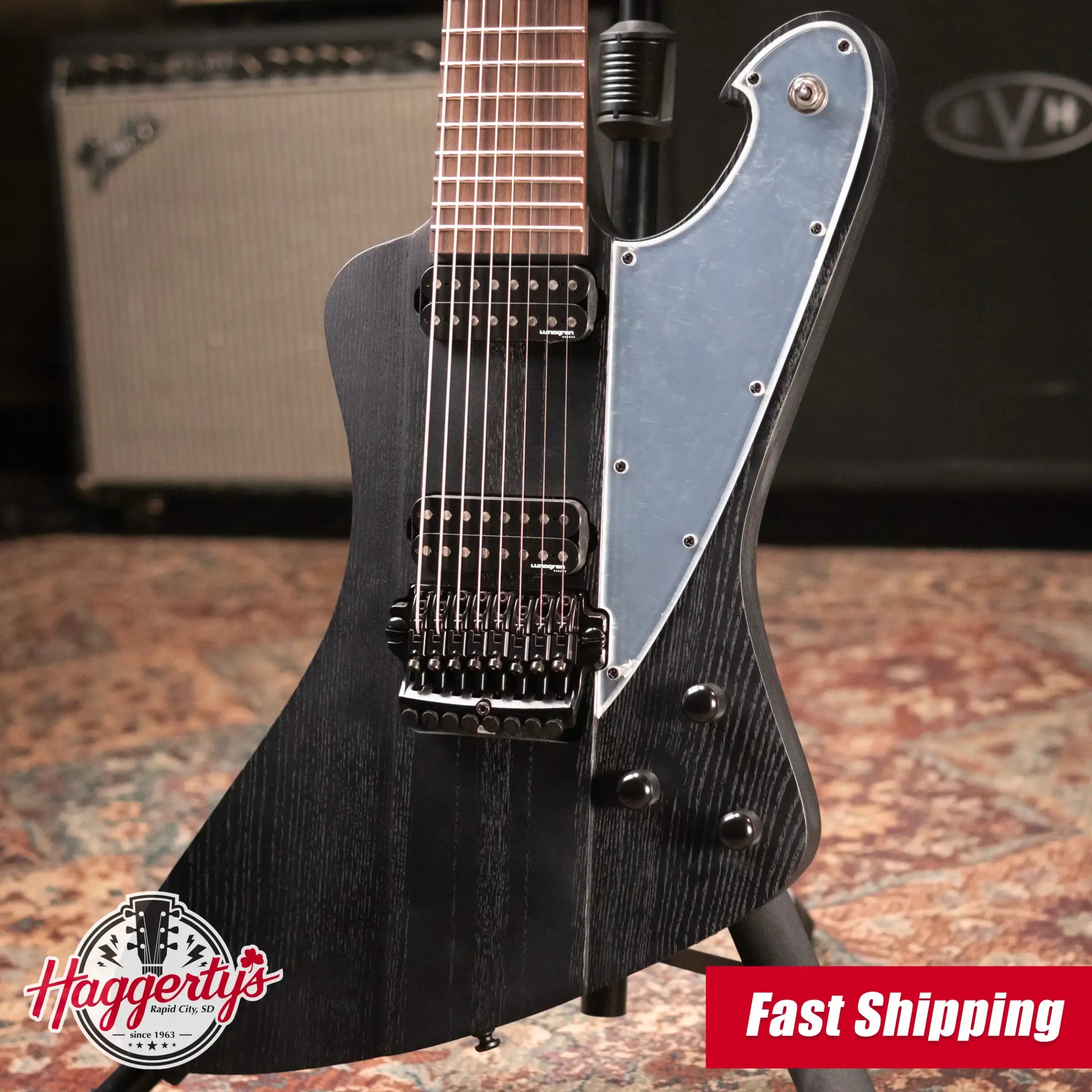 Ibanez Fredrik Thordendal Signature FTM33 Guitar - Weathered Black with Hardshell Case