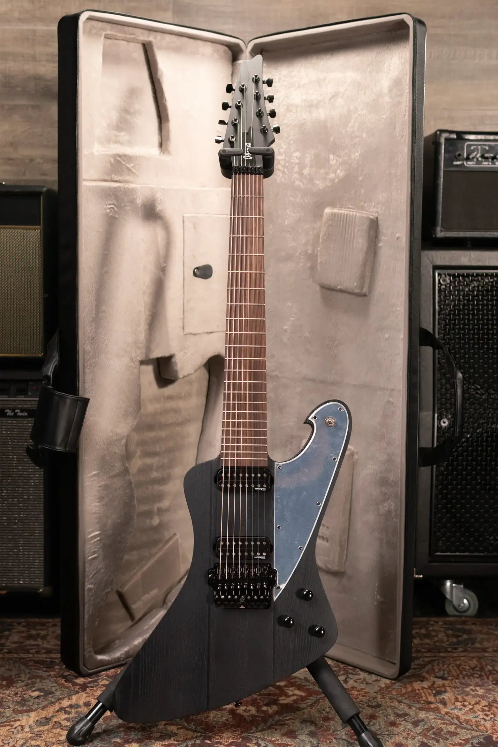 Ibanez Fredrik Thordendal Signature FTM33 Guitar - Weathered Black with Hardshell Case