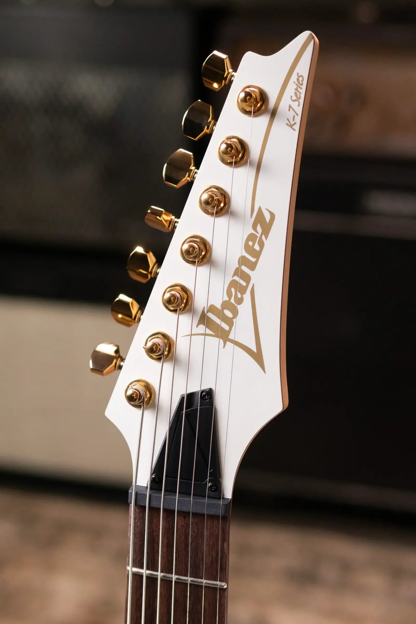 Ibanez K7YANG Brian "Head" Welch Signature 7-String Electric Guitar - Matte White with Gig Bag