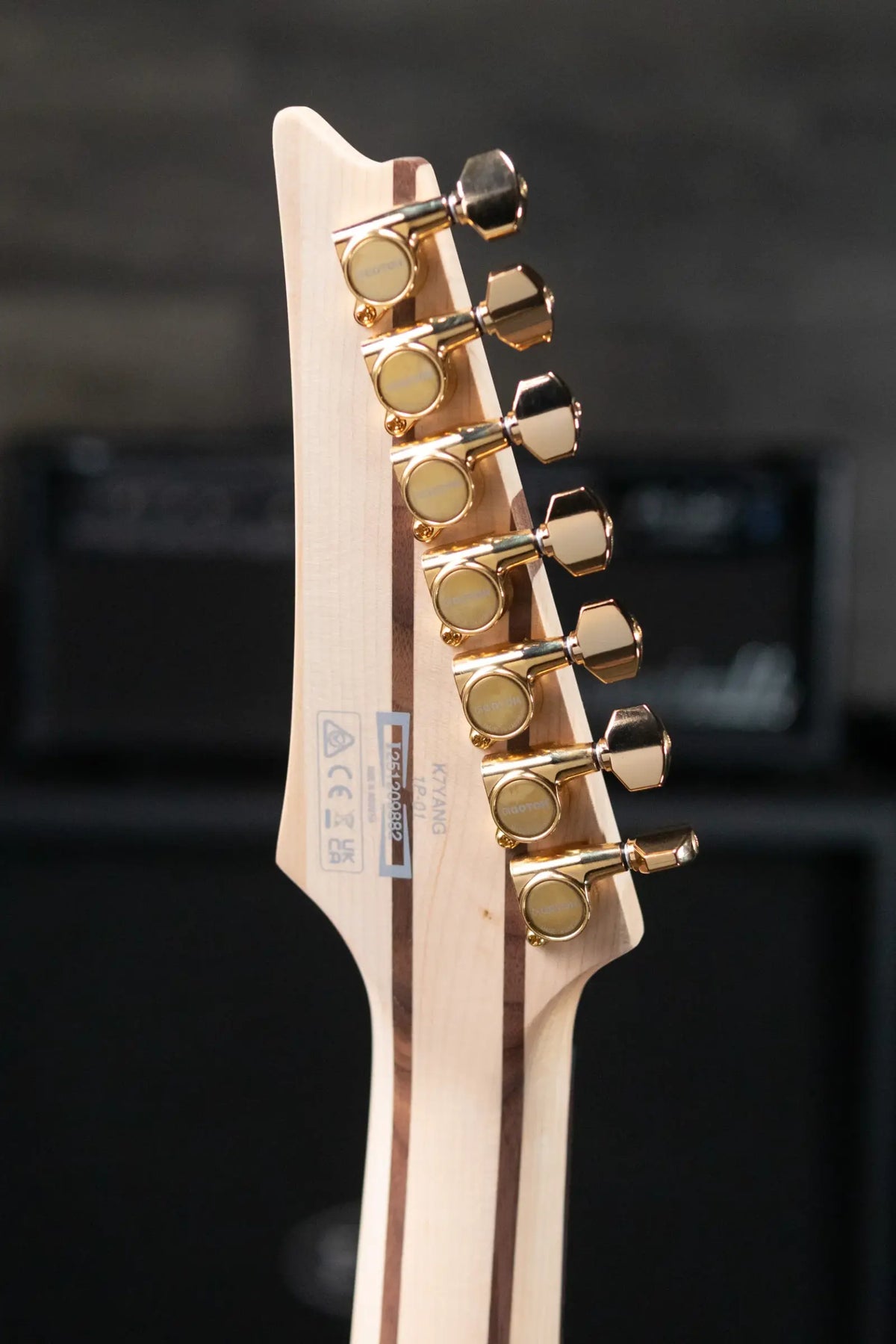 Ibanez K7YANG Brian "Head" Welch Signature 7-String Electric Guitar - Matte White with Gig Bag