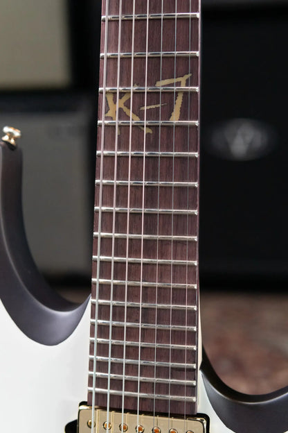 Ibanez K7YANG Brian "Head" Welch Signature 7-String Electric Guitar - Matte White with Gig Bag