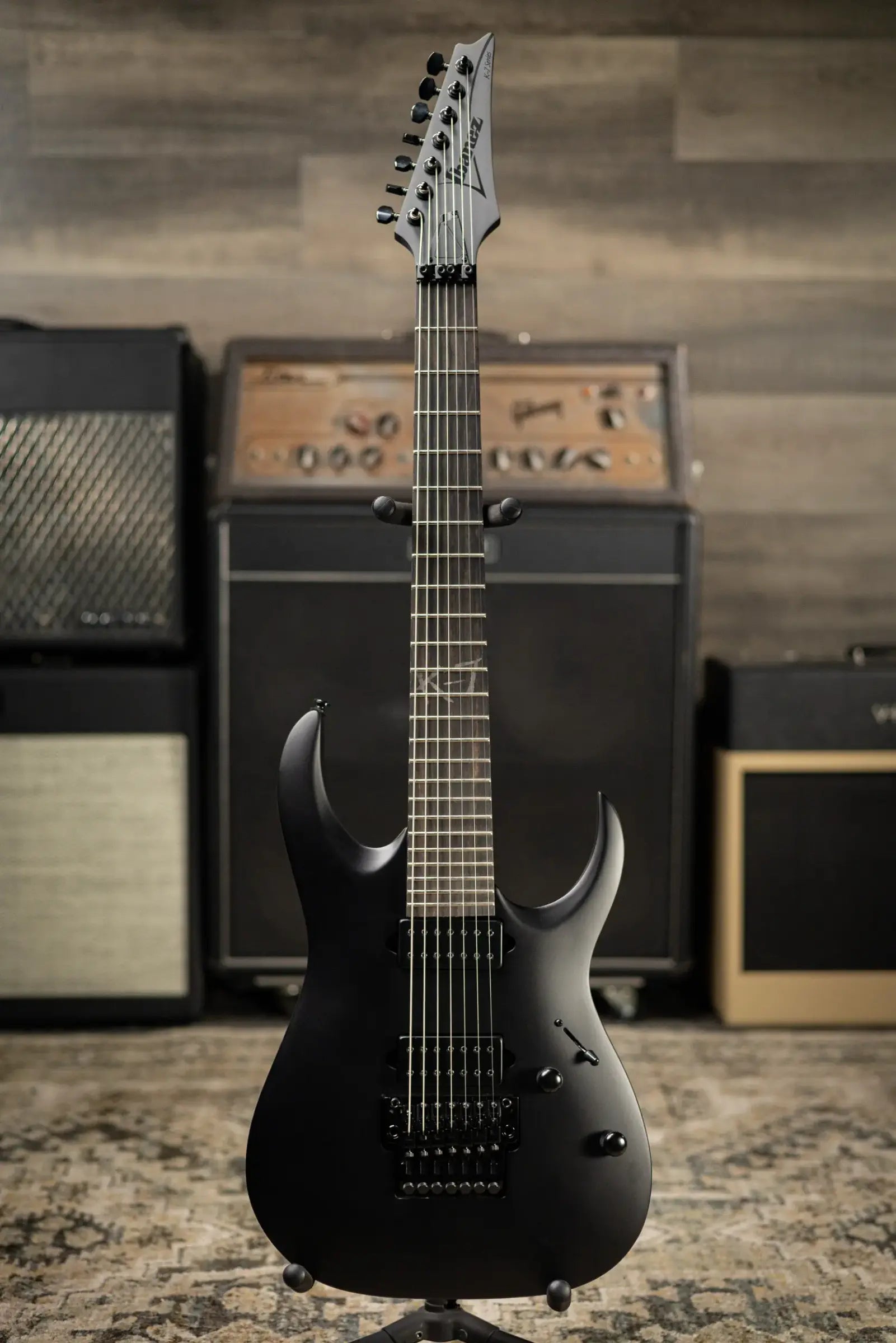Ibanez K7YIN James "Munky" Shaffer Signature 7-String Electric Guitar - Matte Black with Gig Bag