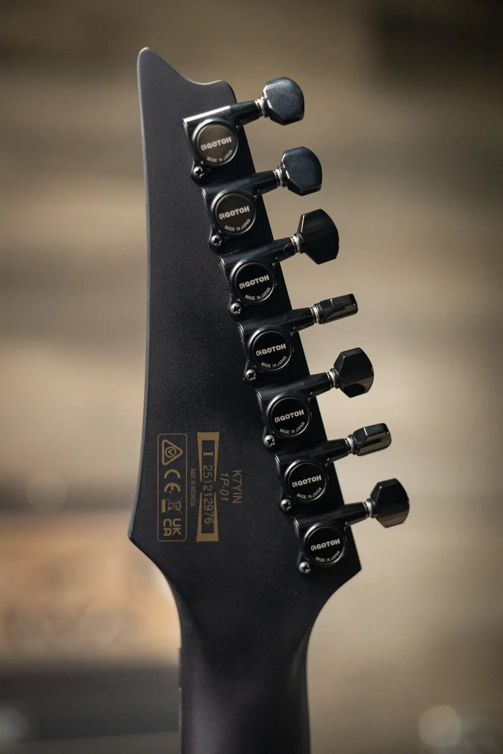 Ibanez K7YIN James "Munky" Shaffer Signature 7-String Electric Guitar - Matte Black with Gig Bag
