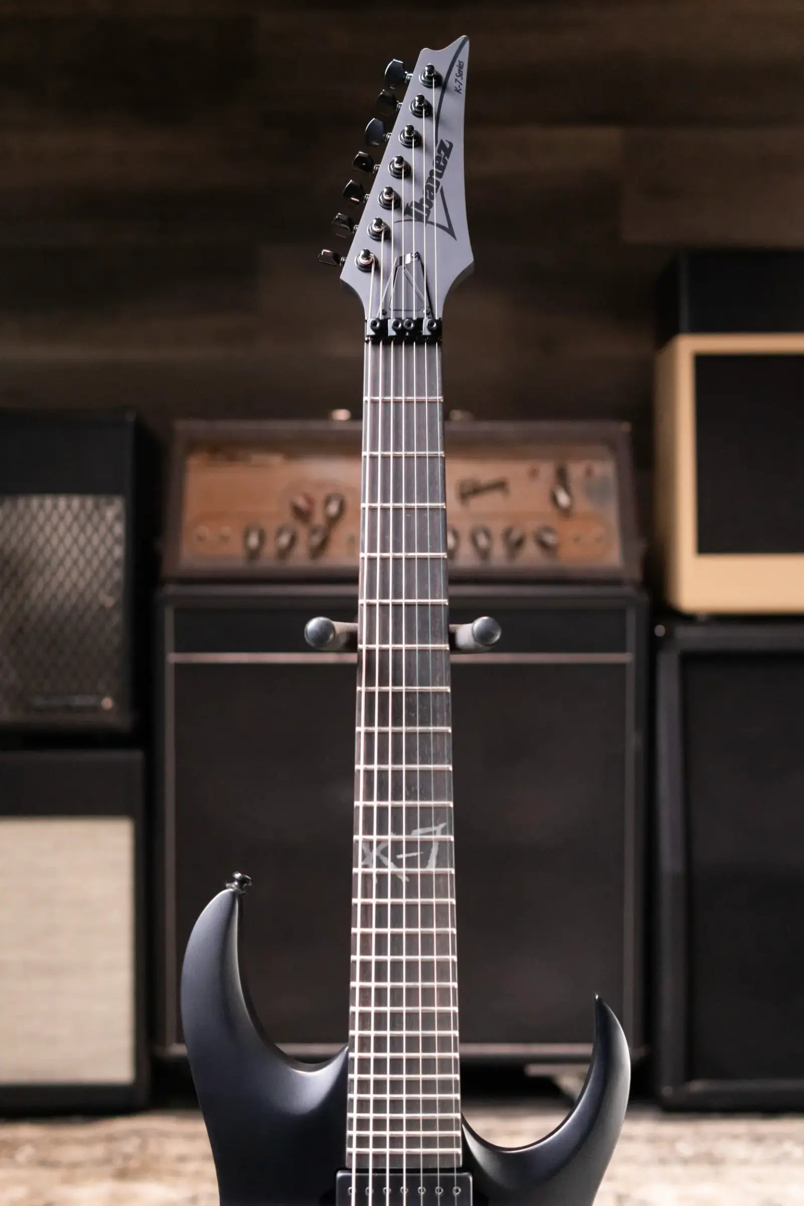 Ibanez KTYIN James "Munky" Shaffer Signature 7-String Electric Guitar - Matte Black with Gig Bag