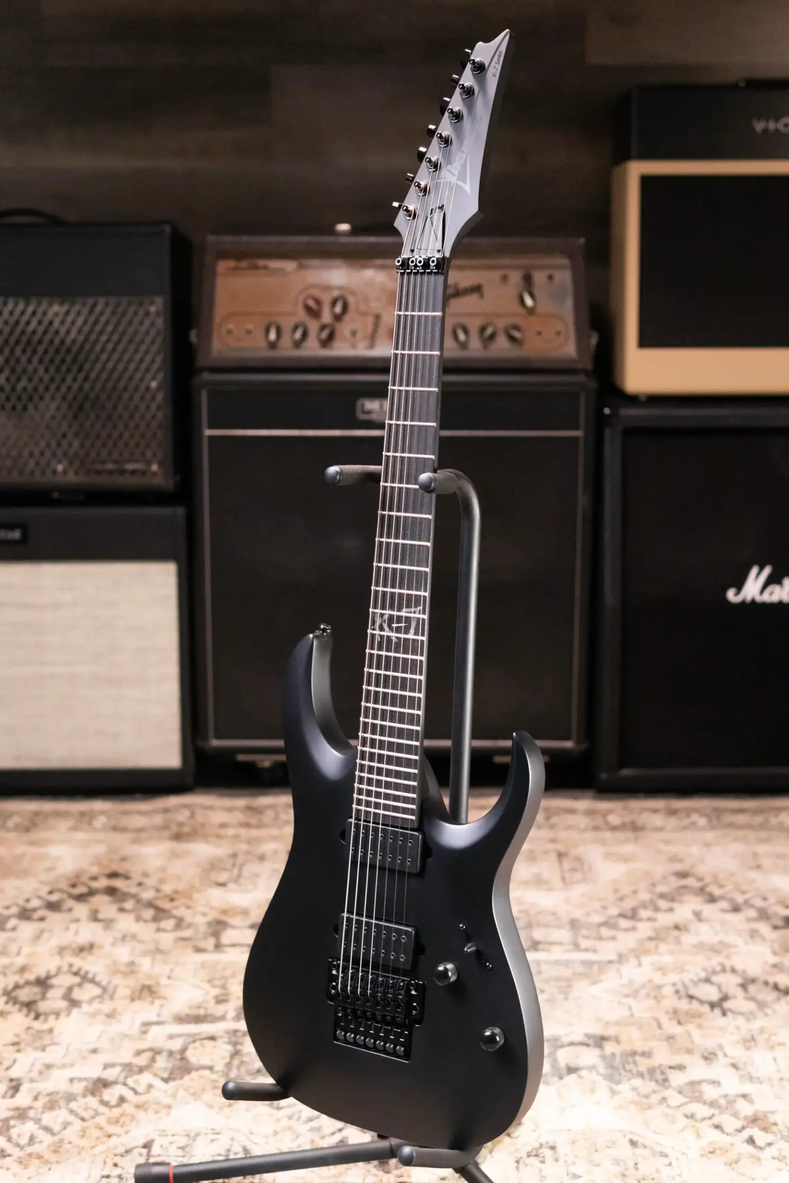 Ibanez KTYIN James "Munky" Shaffer Signature 7-String Electric Guitar - Matte Black with Gig Bag