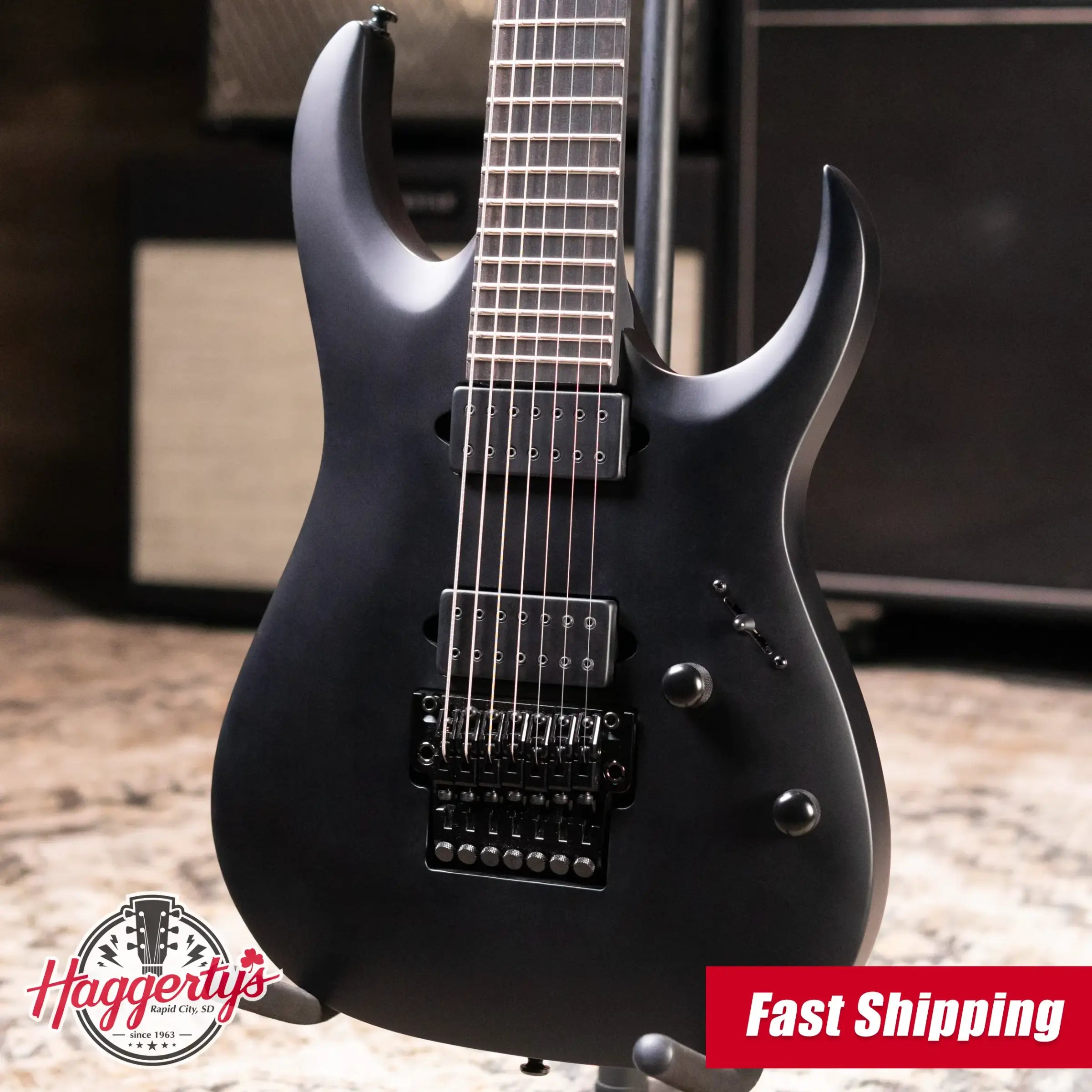 Ibanez KTYIN James "Munky" Shaffer Signature 7-String Electric Guitar - Matte Black with Gig Bag