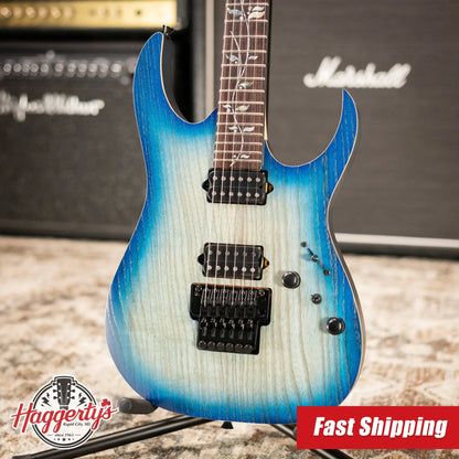 Ibanez Limited Edition RG8620AHGFB J-Custom Electric Guitar - Ghost Fleet Blue Burst with Hardshell Case